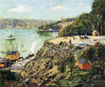 Attraverso il fiume, New York, c.1910 da Ernest Lawson